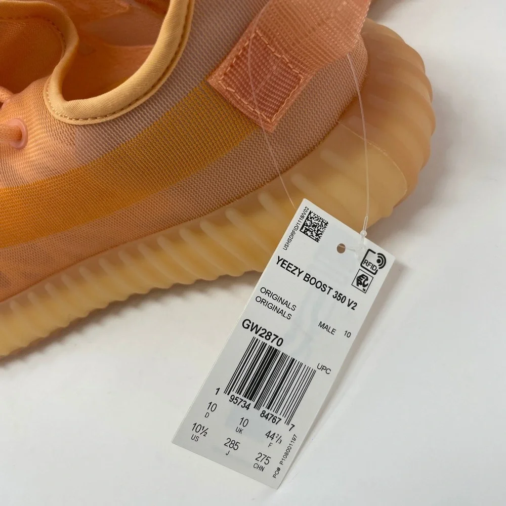 Adidas Yeezy Boost 350 V2 Sneakers Mono Clay Orange GW2870 10.5 Shoes Futuristic